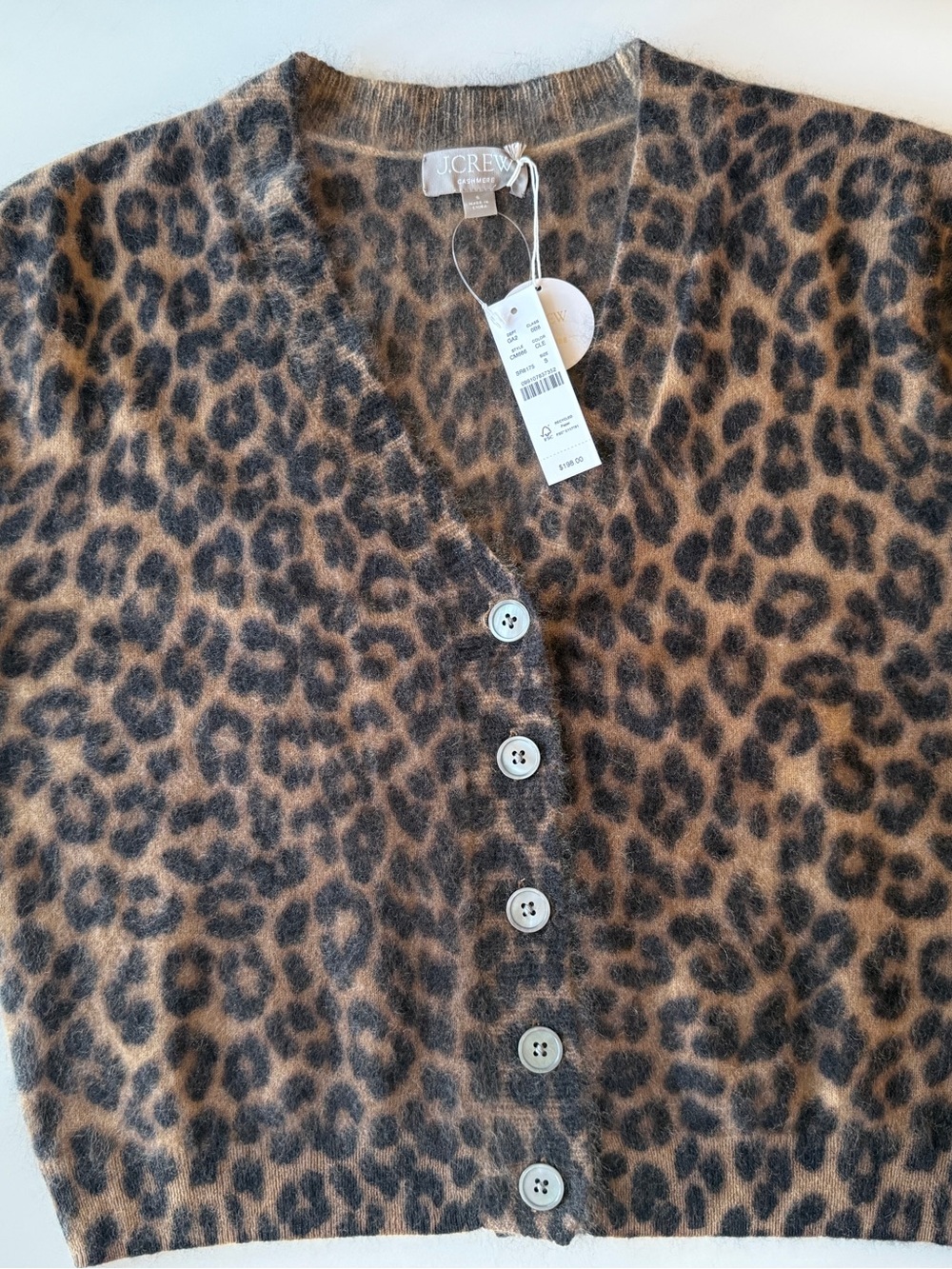 J Crew Leopard Cashmere Cardigan - Picture 4 of 7